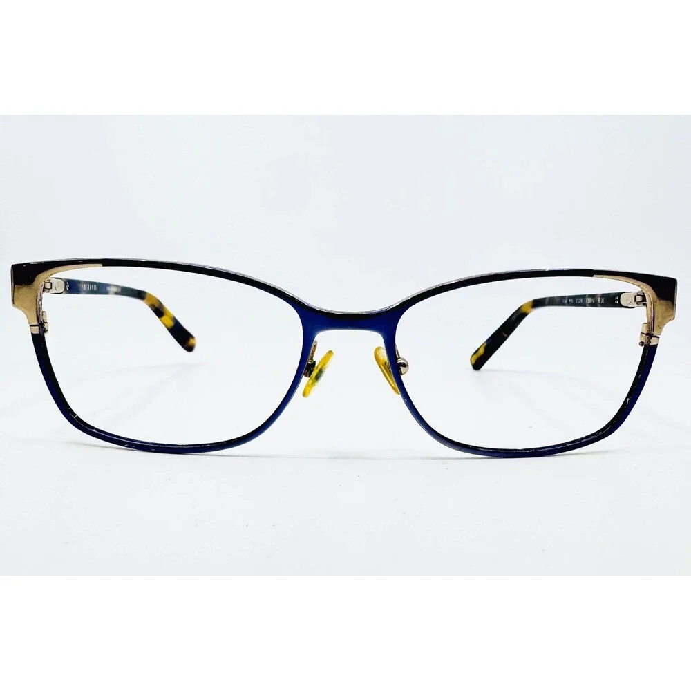 Ted Baker Eyeglasses Womens Navy Blue Tortoise B244 Cat Eye 52-16-135